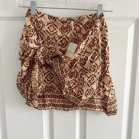 Free People Imogen Sarong Mini Skirt Size 2
